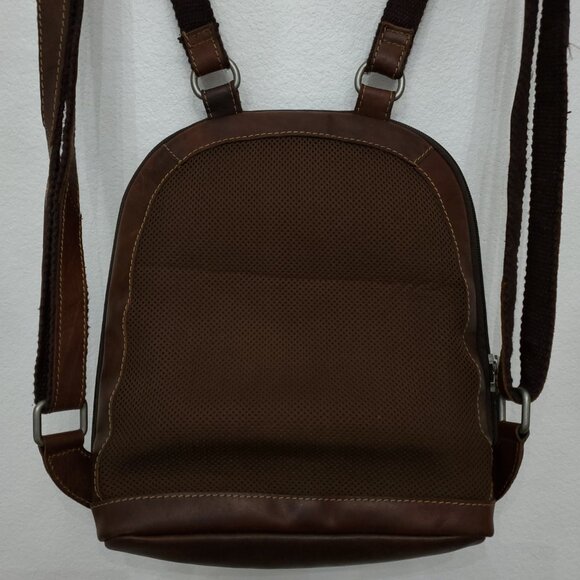 Jack Georges Voyager Floral Embossed Genuine Leather Backpack - Picture 7 of 16